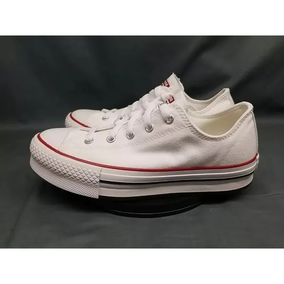 Converse Girls CT All Star EVA Lift Ox Sneakers White Red Size 6 NEW IN BOX!