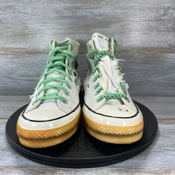 Converse Men's Dr. Woo x Chuck 70 White green 162978C Sneakers Size 9.5