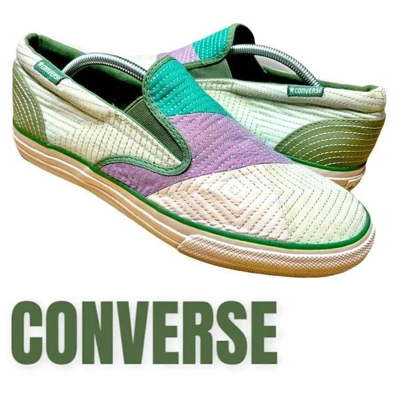 Converse Quilted Skid Grip EV2 1Y001 Slip On Shoes Unisex M 11 W 13