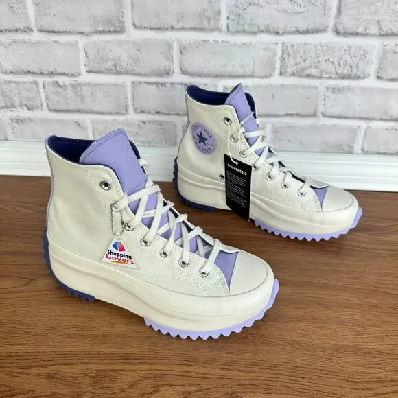 ⭐Converse Run Star Hike Platform Color Pop Sz 6 Men's Shoes Beige Purple A16188C