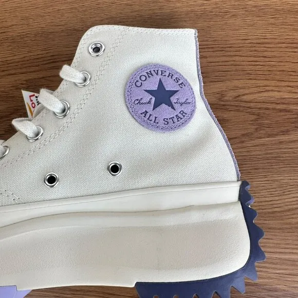 ⭐Converse Run Star Hike Platform Color Pop Sz 6 Men's Shoes Beige Purple A16188C