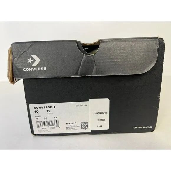 Converse Shoes Mens Sz 10 Chuck Taylor All Star Buckle Up High Top Black Bag‎