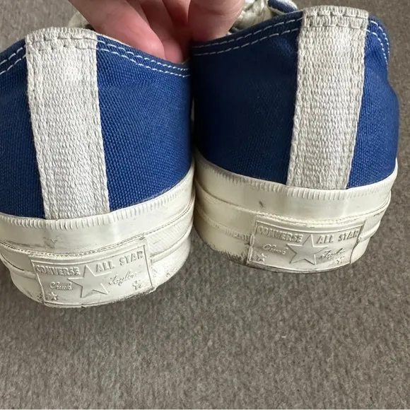 CONVERSE X COMME DES GARCONS PLAY Blue Low Top Canvas Sneaker/Shoes~Men’s 12