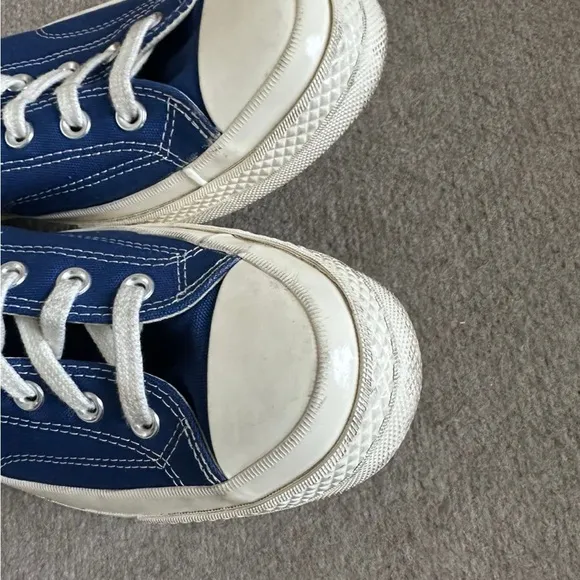 CONVERSE X COMME DES GARCONS PLAY Blue Low Top Canvas Sneaker/Shoes~Men’s 12