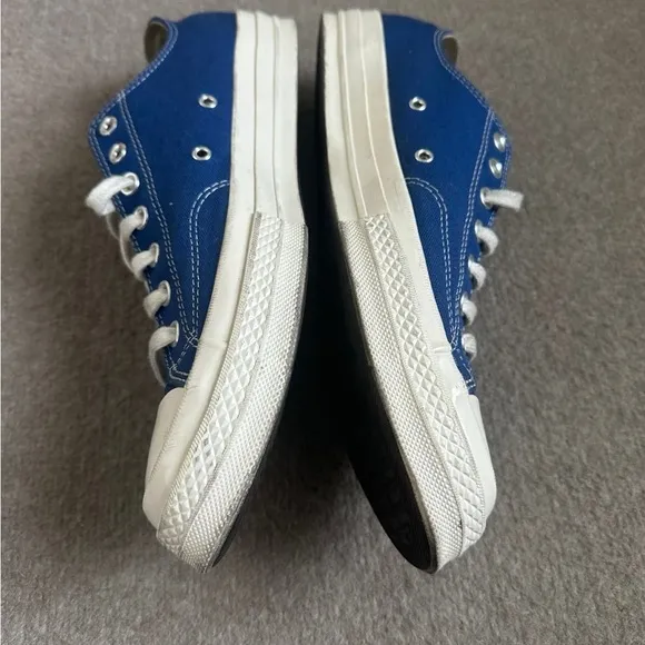 CONVERSE X COMME DES GARCONS PLAY Blue Low Top Canvas Sneaker/Shoes~Men’s 12