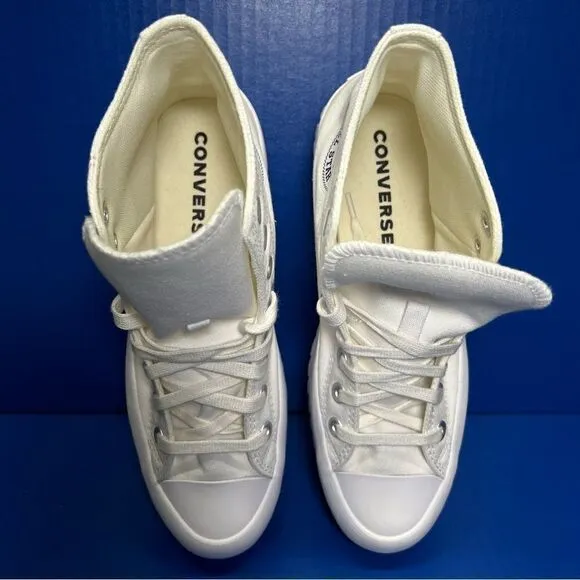 Converse Chuck Taylor All Star Lugged Hi-Top 2.0 Shoes in All White Canvas