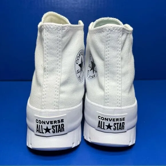 Converse Chuck Taylor All Star Lugged Hi-Top 2.0 Shoes in All White Canvas
