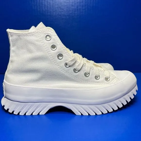 Converse Chuck Taylor All Star Lugged Hi-Top 2.0 Shoes in All White Canvas
