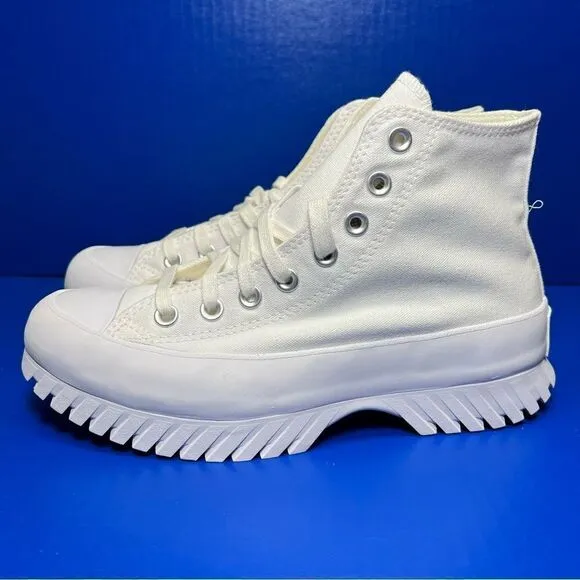 Converse Chuck Taylor All Star Lugged Hi-Top 2.0 Shoes in All White Canvas