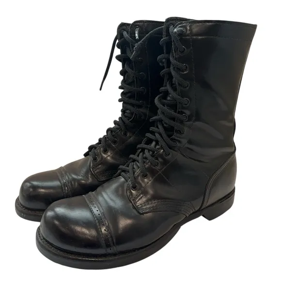 Corcoran 10&quot; Combat Jump Boots Leather Military Black Mens Size 11 EE