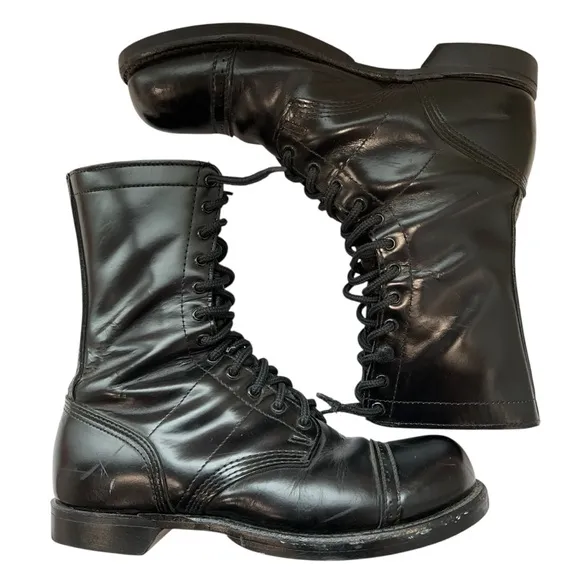 Corcoran 10&quot; Combat Jump Boots Leather Military Black Mens Size 11 EE