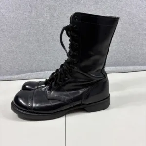 CORCORAN 1500 Black Leather 10&quot; Jump Boots 9.5D Military Paratrooper Made In USA