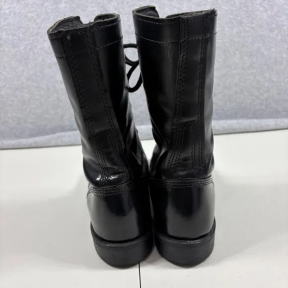 CORCORAN 1500 Black Leather 10&quot; Jump Boots 9.5D Military Paratrooper Made In USA