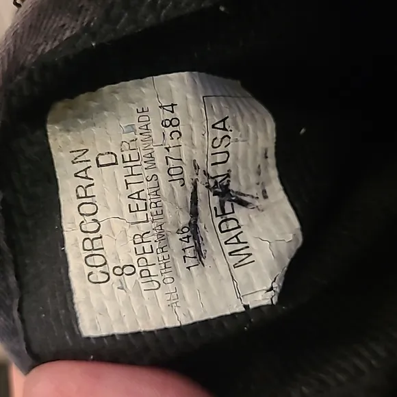 CORCORAN 17146 Marauder Jump Combat Black Leather USA Sz 8 D Mens Military Boots