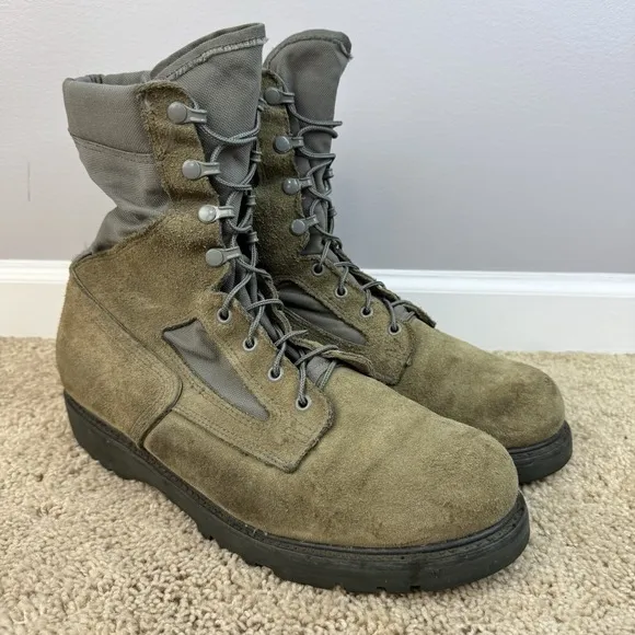 Corcoran Military Boots Mens 13 EE Sage Green 8700 Steel Toe Vibram Sole USA
