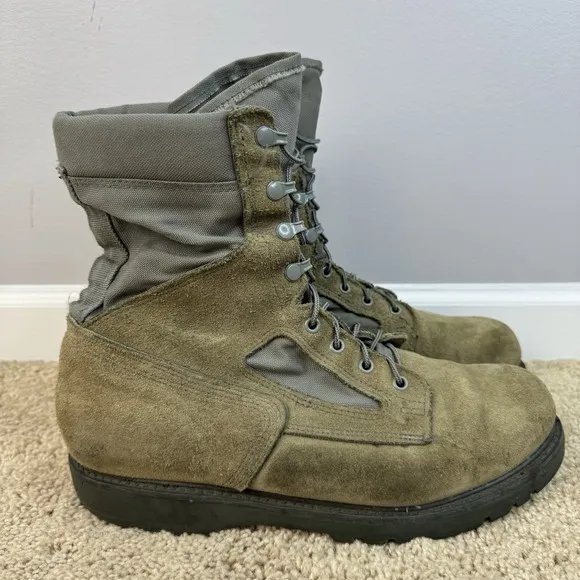 Corcoran Military Boots Mens 13 EE Sage Green 8700 Steel Toe Vibram Sole USA