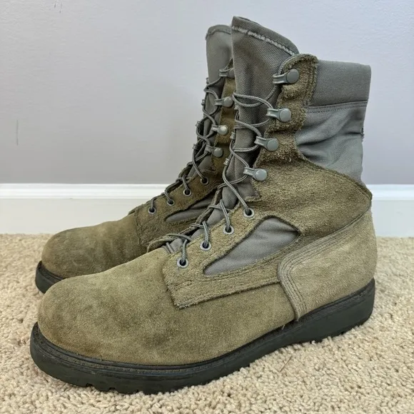 Corcoran Military Boots Mens 13 EE Sage Green 8700 Steel Toe Vibram Sole USA