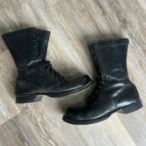Corcoran vintage red tag USA Black Leather Military Jump combat Boots Size 8.5 D