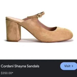 Cordani Shayna Tan Block Heels Size 35