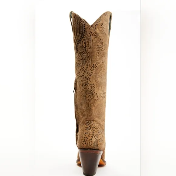 Corral Women's Stamped Floral Suede Tall Western Boots