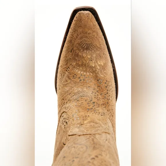 Corral Women's Stamped Floral Suede Tall Western Boots