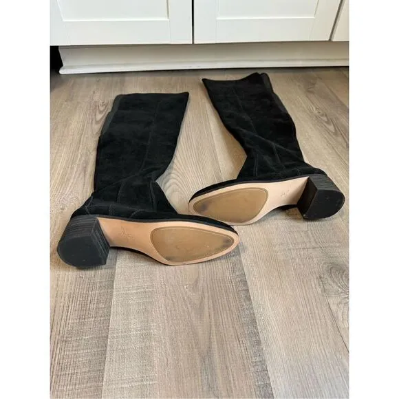 Corso Como Women's Black Suede Tall Riding Boots Booties Shoes Size: 6 M