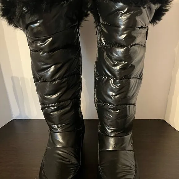 COUGAR CANADA WOMENS TALL FUR BOOTS SIZE 6 NEW