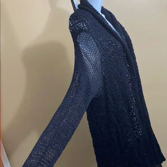 ❄️Crocheted Navy Michael Kors Hi/Lo Cardigan❄️