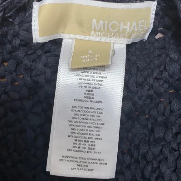 ❄️Crocheted Navy Michael Kors Hi/Lo Cardigan❄️