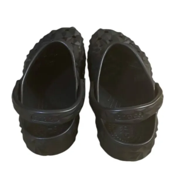 Crocs Classic Metallic Black‎ Clogs Size 8 Womens 6 Mens Unisex Adults