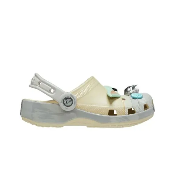 Crocs Classic Grogu 209494-2Y2 Clogs Kids Bone White Slip On Comfort Shoes FD633
