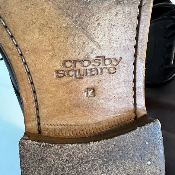 Crosby Square Leather Dress Shoes Oxford Lace Up Brown Classic Size 12 Career