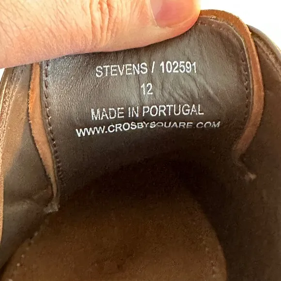 Crosby Square Leather Dress Shoes Oxford Lace Up Brown Classic Size 12 Career