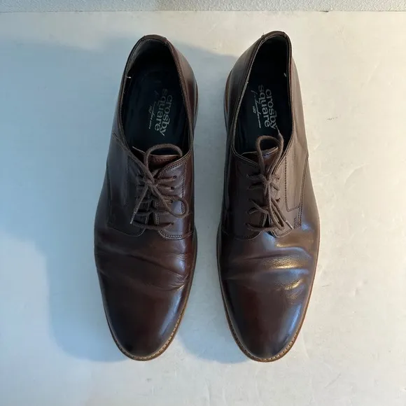 Crosby Square Leather Dress Shoes Oxford Lace Up Brown Classic Size 12 Career