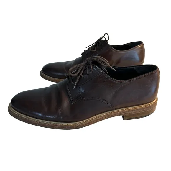 Crosby Square Leather Dress Shoes Oxford Lace Up Brown Classic Size 12 Career