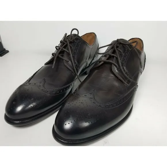 Curatore Italy mens Oxford shoes Wingtip brogue brown Leather lace up Sz 12 45