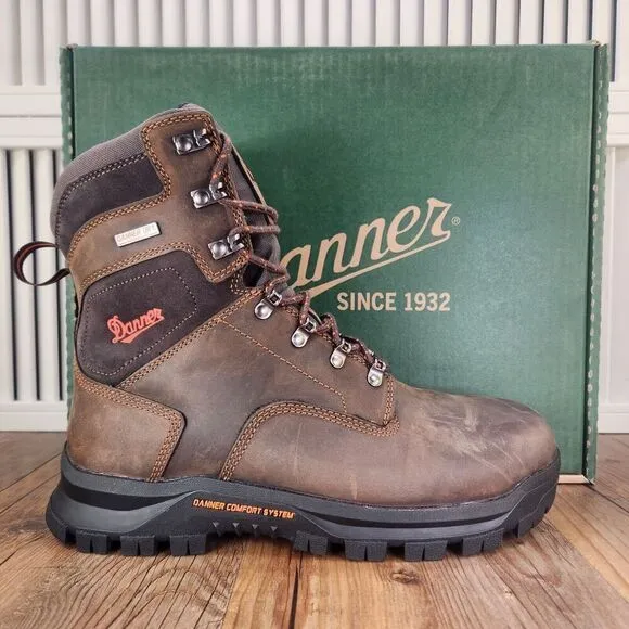 Danner Crafter 8&quot; 12447 Men 8EE Brown Insulated Waterproof Safety Toe Work Boots