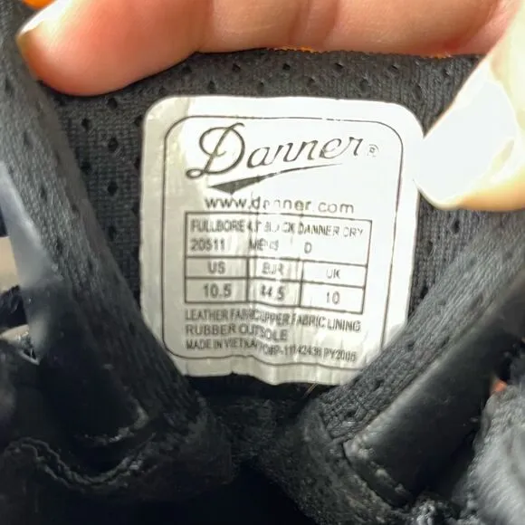 Danner Fullbore 4.5&quot; Men Black Danner Dry Tactical Boots 20511 Size 10.5