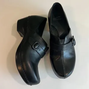 Dansko - black buckle leather slip ons, 40