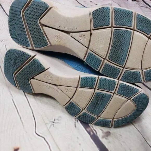 DANSKO Elise Light Blue Suede Comfort Sneakers Shoes 39