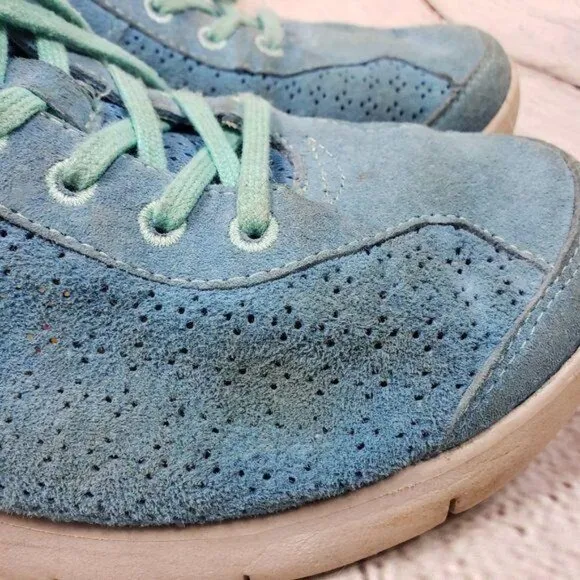 DANSKO Elise Light Blue Suede Comfort Sneakers Shoes 39