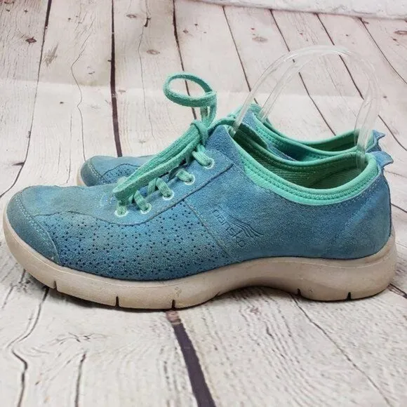 DANSKO Elise Light Blue Suede Comfort Sneakers Shoes 39