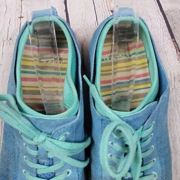 DANSKO Elise Light Blue Suede Comfort Sneakers Shoes 39