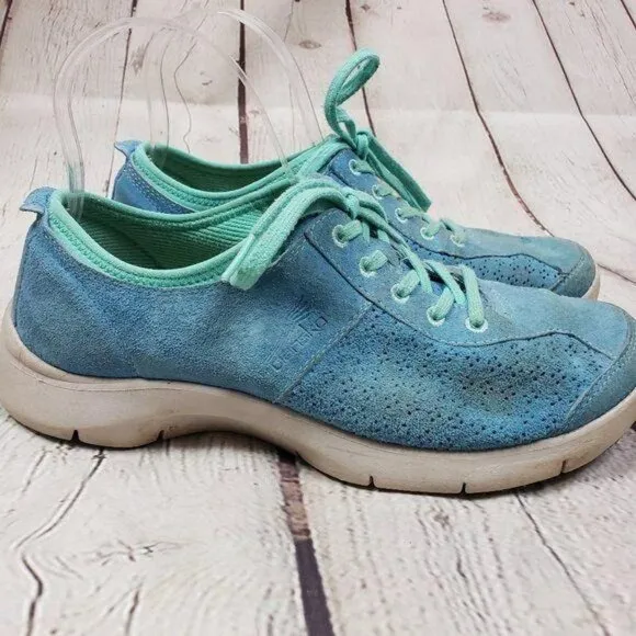 DANSKO Elise Light Blue Suede Comfort Sneakers Shoes 39