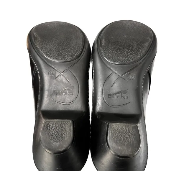 Dansko EU 38 7.5 8 Bonita Black Leather Heeled Zip Ankle Booties Shoes Comfort