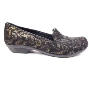 Dansko Olivia Bronze Snake Leather Comfort Slip On Clogs Shoes Size 37 US 6.5-7