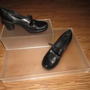 DANSKO Tara Leather Mary Jane Black Heels Shoes Size 40 (US Size 9.5-10)