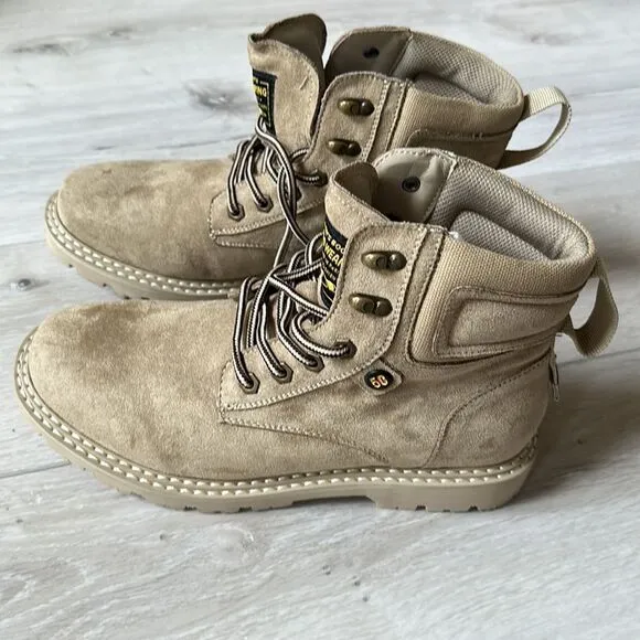 Decarsdz Men’s Classic Tactical Military Boot Men’s Tan Size 7.5 NEW Without Box