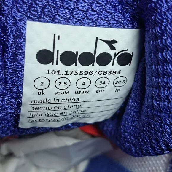 Diadora Blushield Mythos Elite 3 Kids/Youth Size 2.5 Multi Color Running Shoes