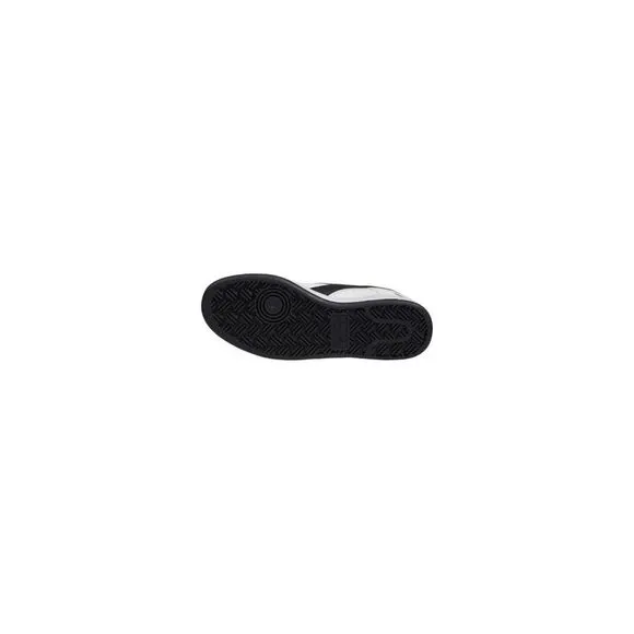 Diadora Leather and Rubber Slip-On Shoes Men Black And White Sneakers